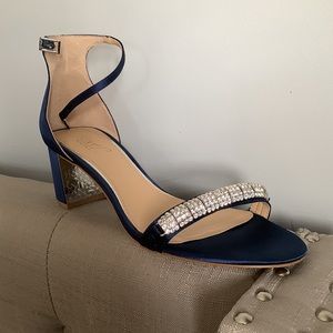 Badgley Mischka pumps with jeweled toe. Worn once. Great condition.